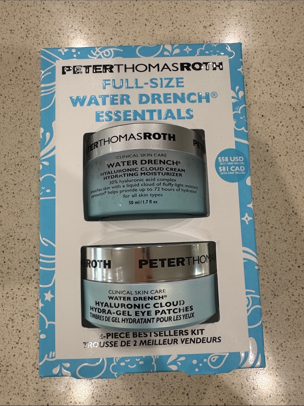 Peter Thomas Roth Water Drench Essentials Kit - Light Blue, Silver, White